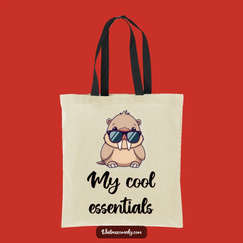 Funny Kawaii Walrus Sunglasses Tote Bag: Carry Your Coolness Everywhere!