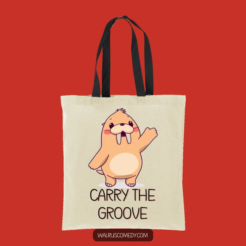 Funny Walrus Dance Tote Bag: Carry the Party, Stylish Humor Bag!