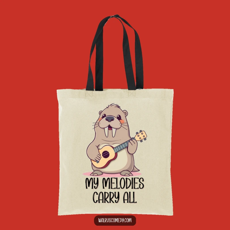 Funny Walrus Ukulele Tote Bag - Carry Your Tunes and Treasures!