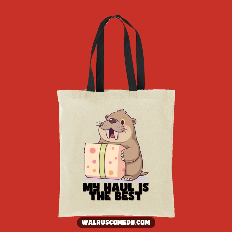 Funny Gift Walrus Tote Bag: Hilarious Bag for Carrying Your Treasures Gift!