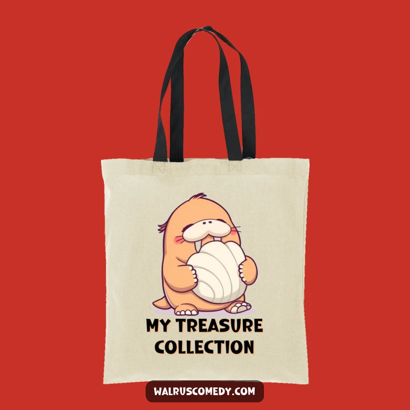 Funny Walrus Seashell Tote Bag: Stylish and Hilarious Beach Accessory